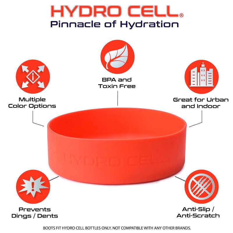HYDRO CELL Protective Silicone Bottom Boot for 40oz  32oz  24oz  18oz  14oz Stainless Steel Insulated Water Bottles  Anti-Slip Sleeve Cover  Bottom Boot (Red 64oz) - Image 3